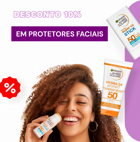 Campanha de protetores faciais com desconto da CS Cosméticos