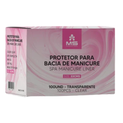 Spa Manicure Liner 100Pcs Clear-Ms Professional