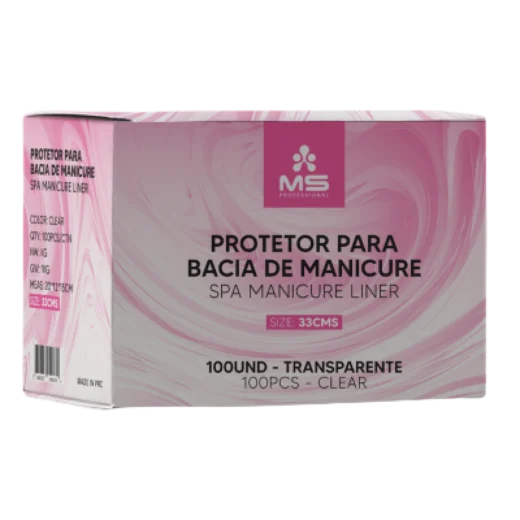 Spa Manicure Liner 100Pcs Clear-Ms Professional