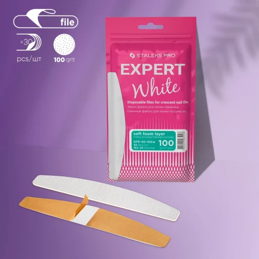 Limas Descartáveis Brancas Expert 40 Grão 100 — 30 unid.