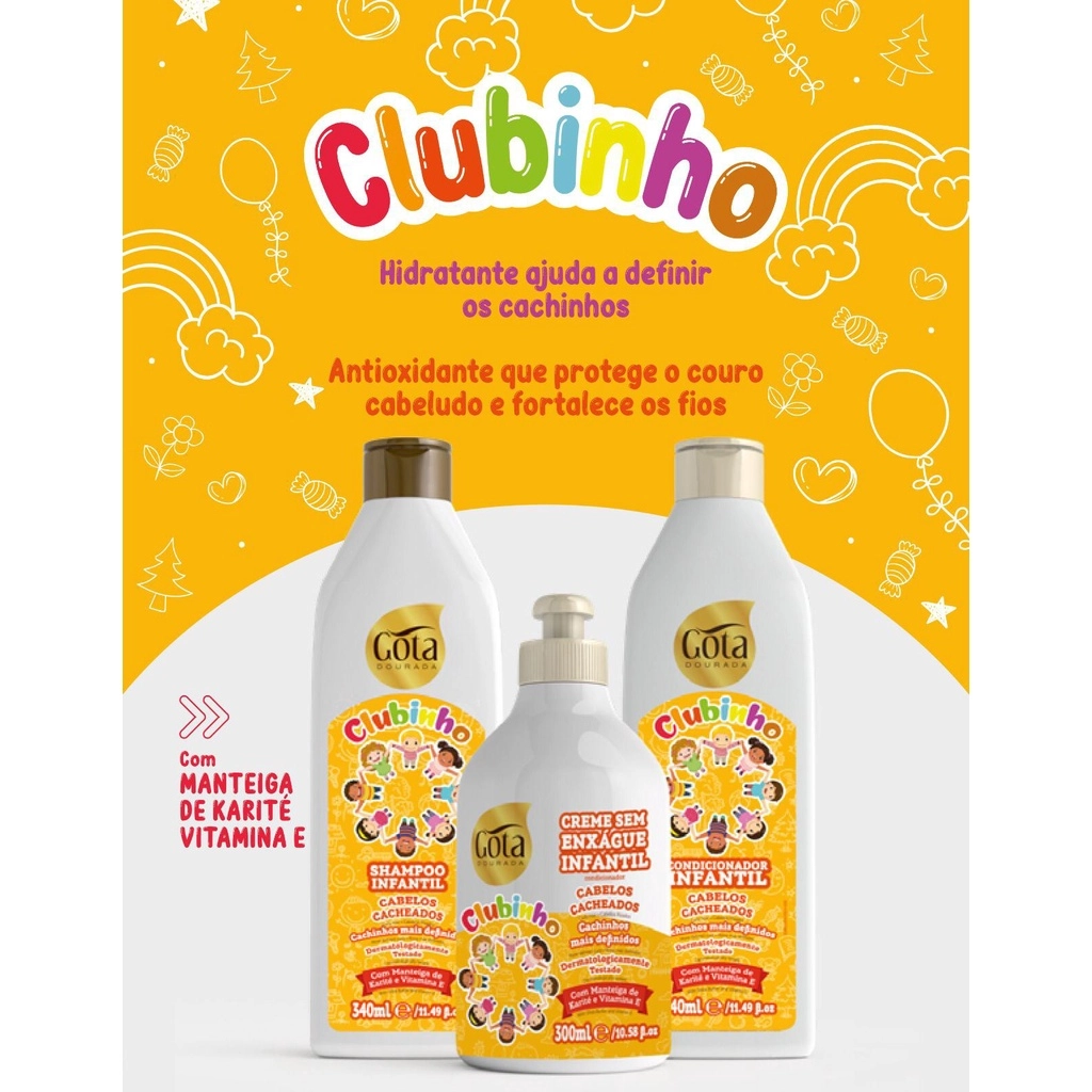 Shampoo Clubinho Cacheados 340Ml — imagem adicional