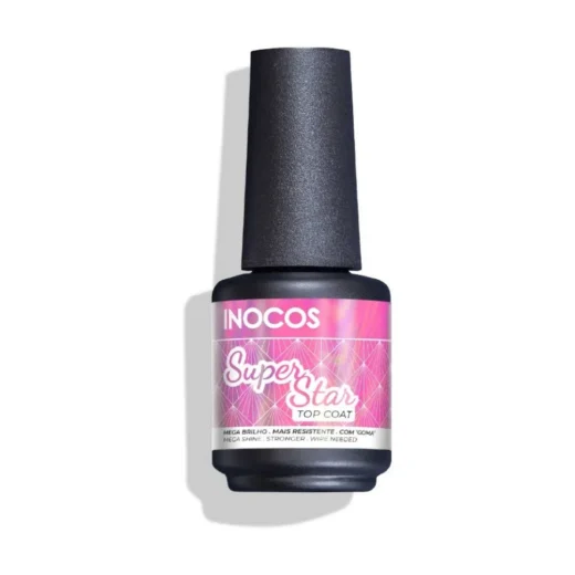 Verniz Gel Inocos Top Coat Super Star, 15 ml